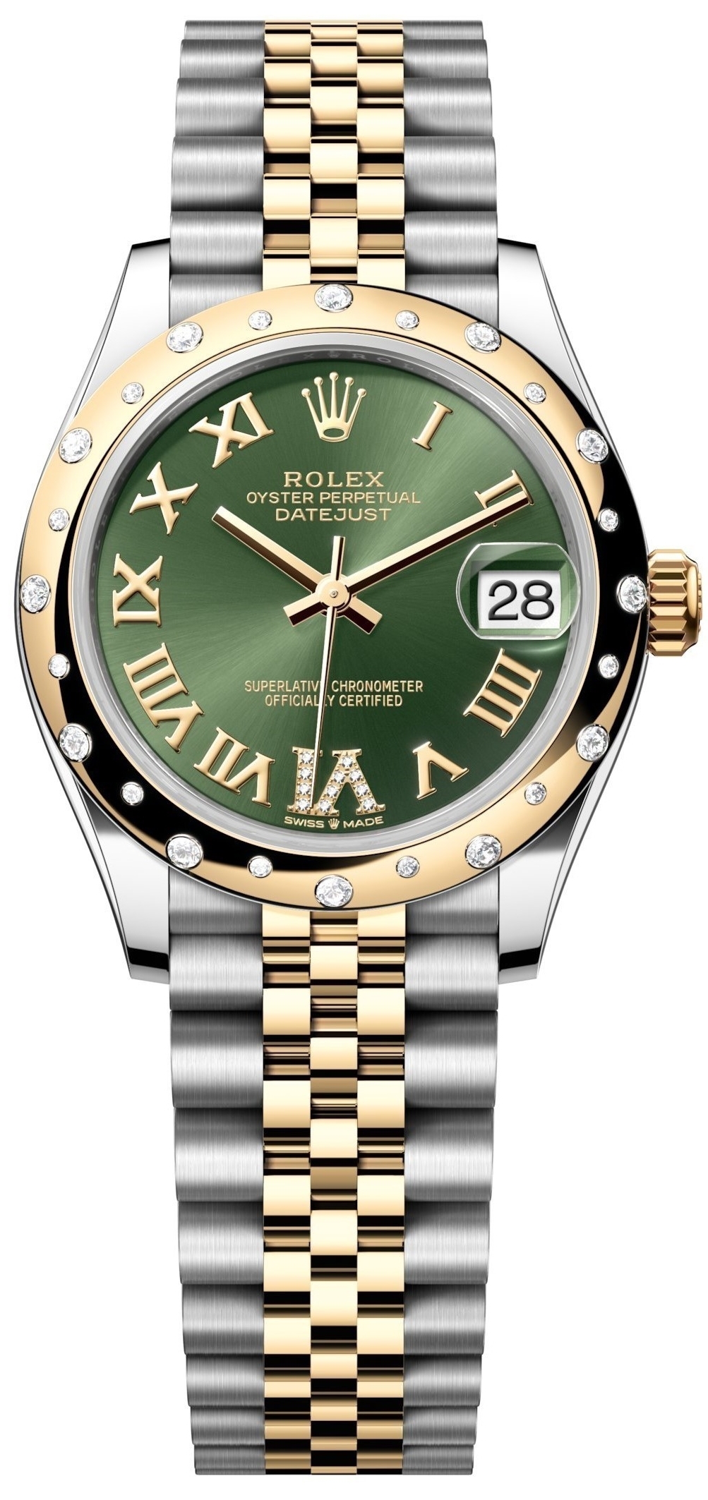 Rolex Naisten kello 278343RBR-0016 Datejust 31 Vihreä/Teräs Ø31 mm
