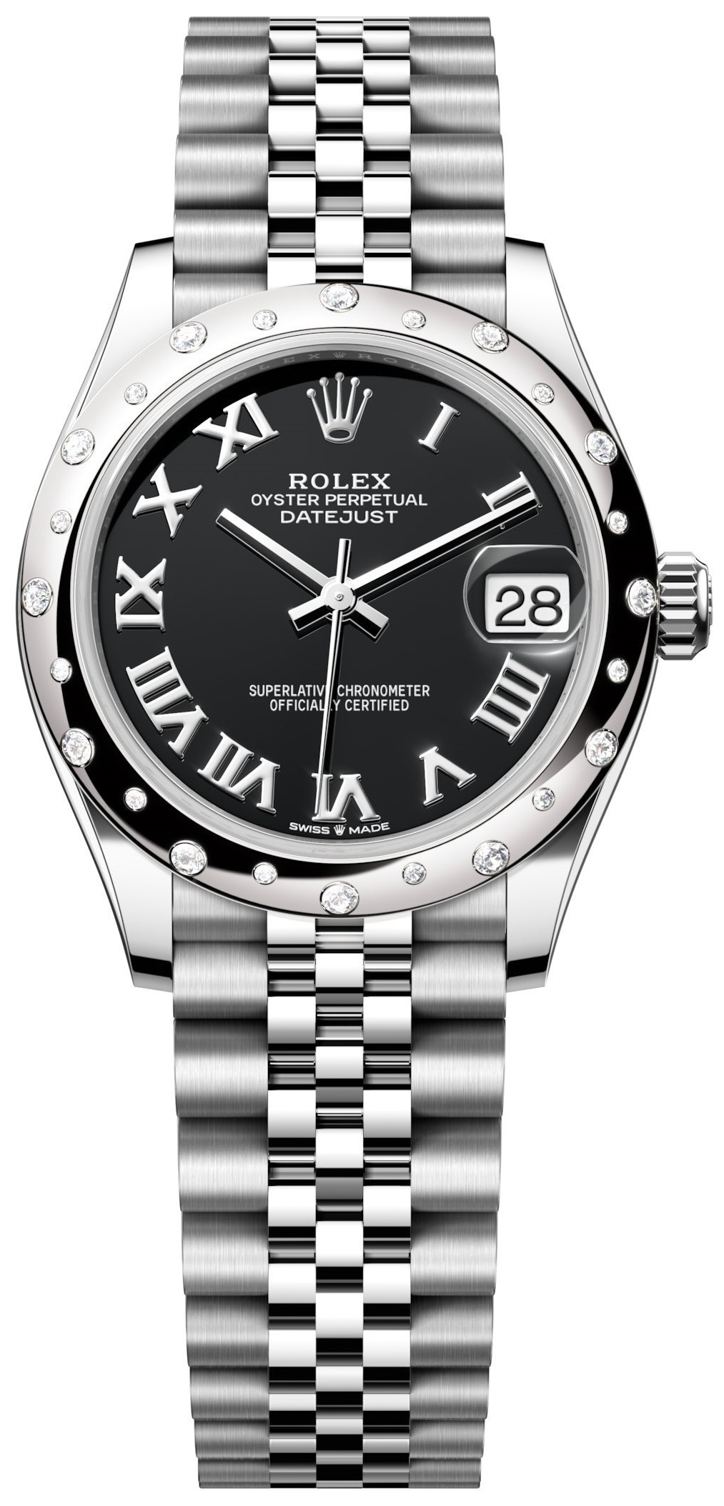 Rolex Naisten kello 278344RBR-0002 Datejust 31 Musta/Teräs Ø31 mm