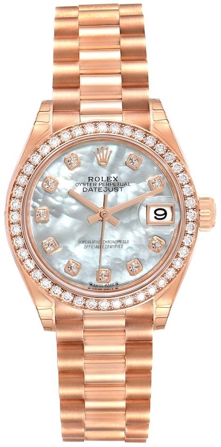 Rolex Naisten kello 279135RBR-0010 Lady-Datejust 28 Valkoinen/18K