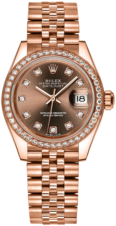 Rolex Naisten kello 279135RBR-0018 Lady-Datejust 28 Ruskea/18K