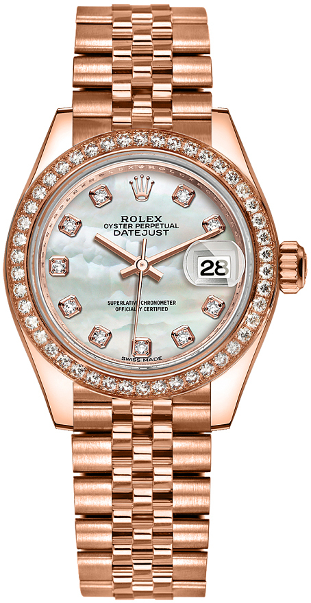 Rolex Naisten kello 279135RBR-0019 Lady-Datejust 28 Valkoinen/18K