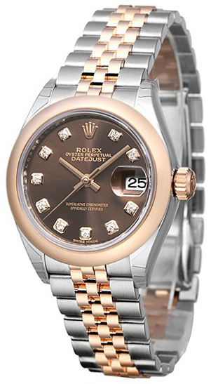 Rolex Naisten kello 279161-0011 Lady-Datejust 28 Ruskea/18K