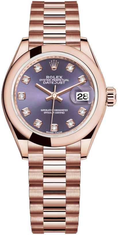 Rolex Naisten kello 279165-0019 Lady-Datejust 28 Violetti/18K