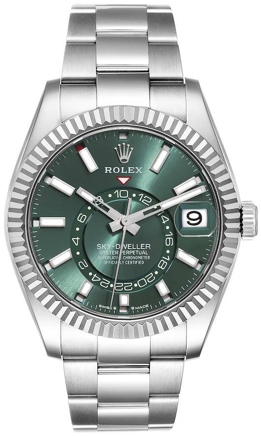 Rolex Miesten kello 336934-0001 Sky-Dweller Vihreä/Teräs Ø42 mm