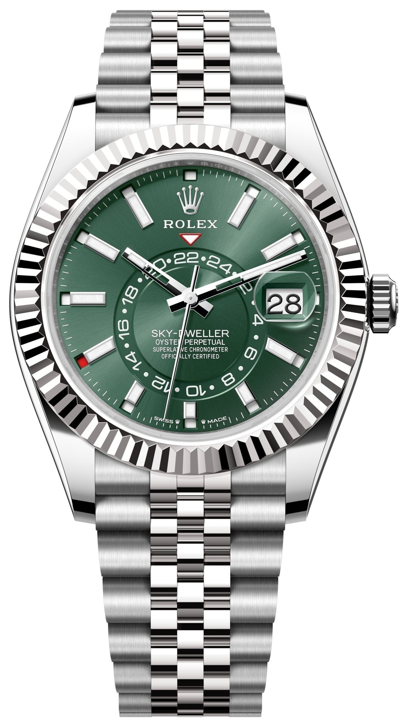 Rolex Miesten kello 336934-0002 Sky-Dweller Vihreä/Teräs Ø42 mm