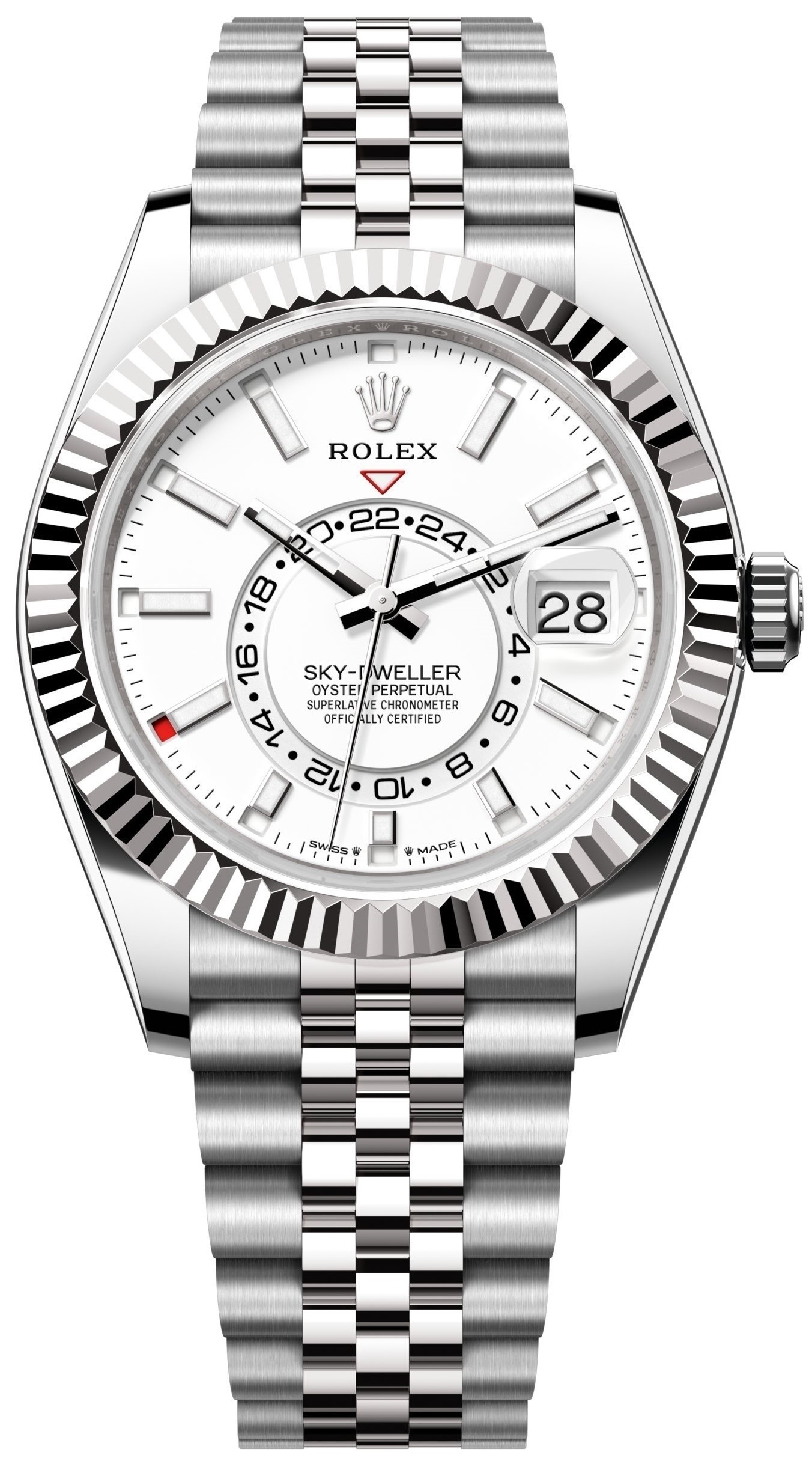 Rolex Miesten kello 336934-0004 Sky-Dweller Valkoinen/Teräs Ø42 mm