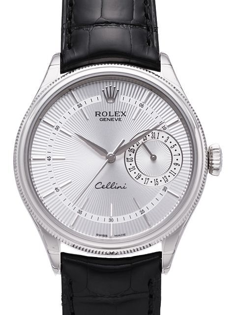 Rolex Miesten kello 50519-0006 Cellini Date Hopea/Nahka Ø39 mm