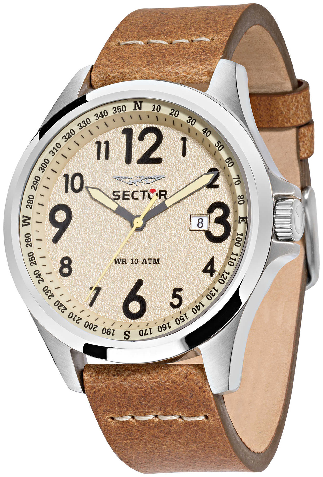 Sector Miesten kello R3251180012 Beige/Nahka Ø45 mm