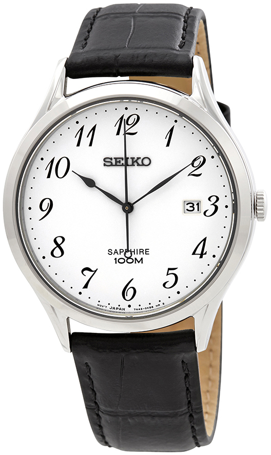 Seiko Classic Miesten kello SGEH75P1 Valkoinen/Nahka Ø40 mm