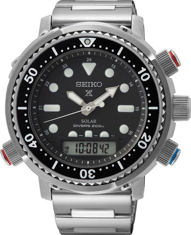 Seiko Miesten kello SNJ033P1 Prospex Solar Musta/Teräs Ø47 mm