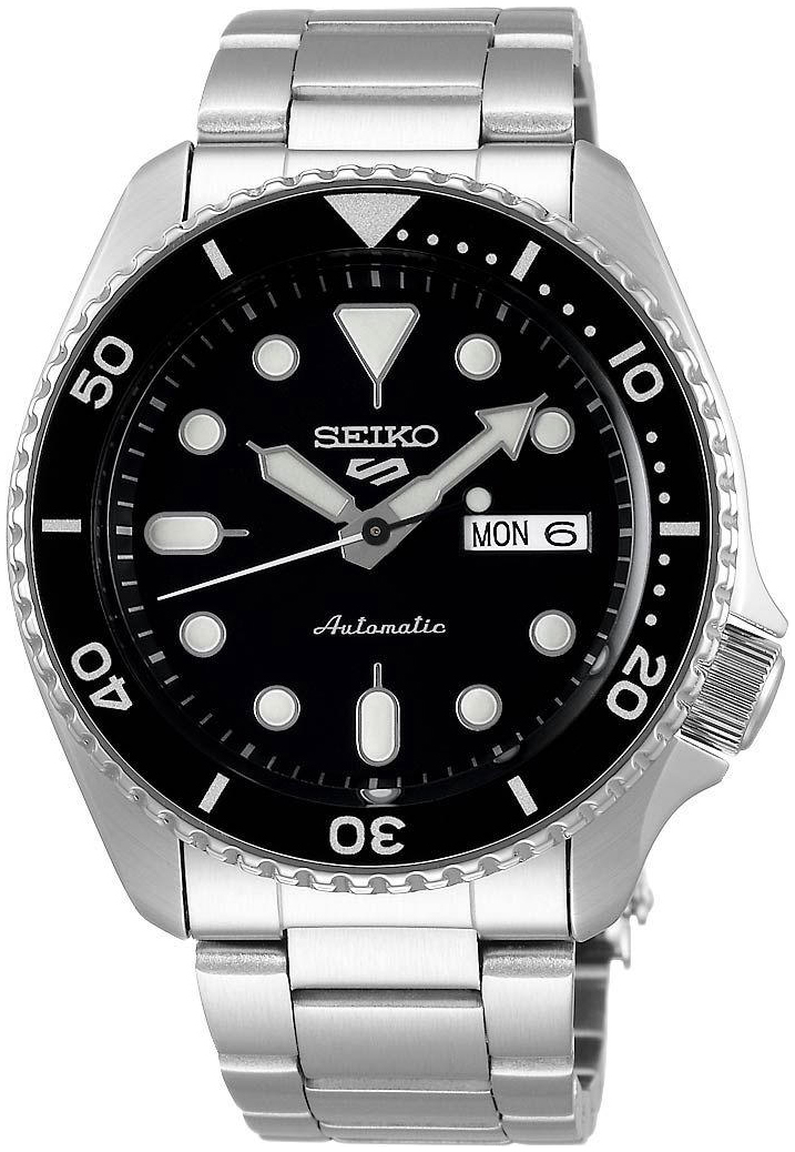 Seiko 5 Sports Miesten kello SRPD55K1 Musta/Teräs Ø43 mm