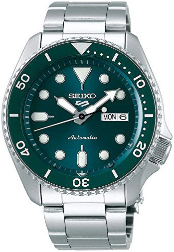 Seiko 5 Sports Miesten kello SRPD61K1 Vihreä/Teräs Ø43 mm