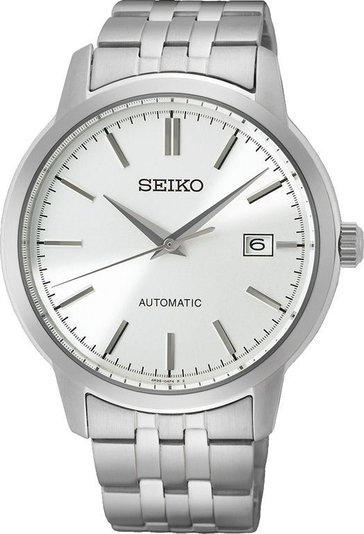 Seiko Miesten kello SRPH85K1 Classic Sharp Edged Valkoinen/Teräs