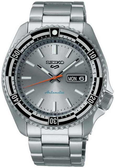 Seiko 5 Miesten kello SRPK09K1 Hopea/Teräs Ø42 mm