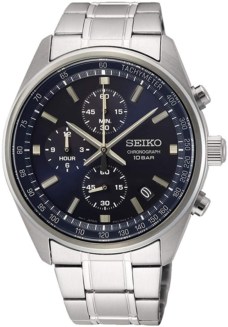 Seiko Miesten kello SSB377P1 Sininen/Teräs Ø42 mm