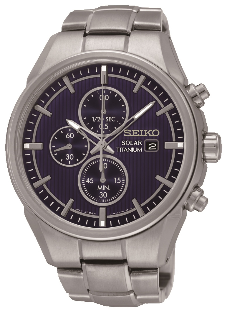 Seiko Chronograph Miesten kello SSC365P1 Sininen/Titaani Ø42 mm