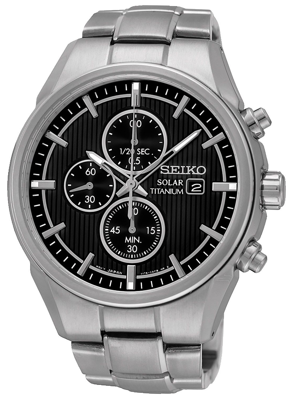 Seiko Chronograph Miesten kello SSC367P1 Musta/Titaani Ø42 mm