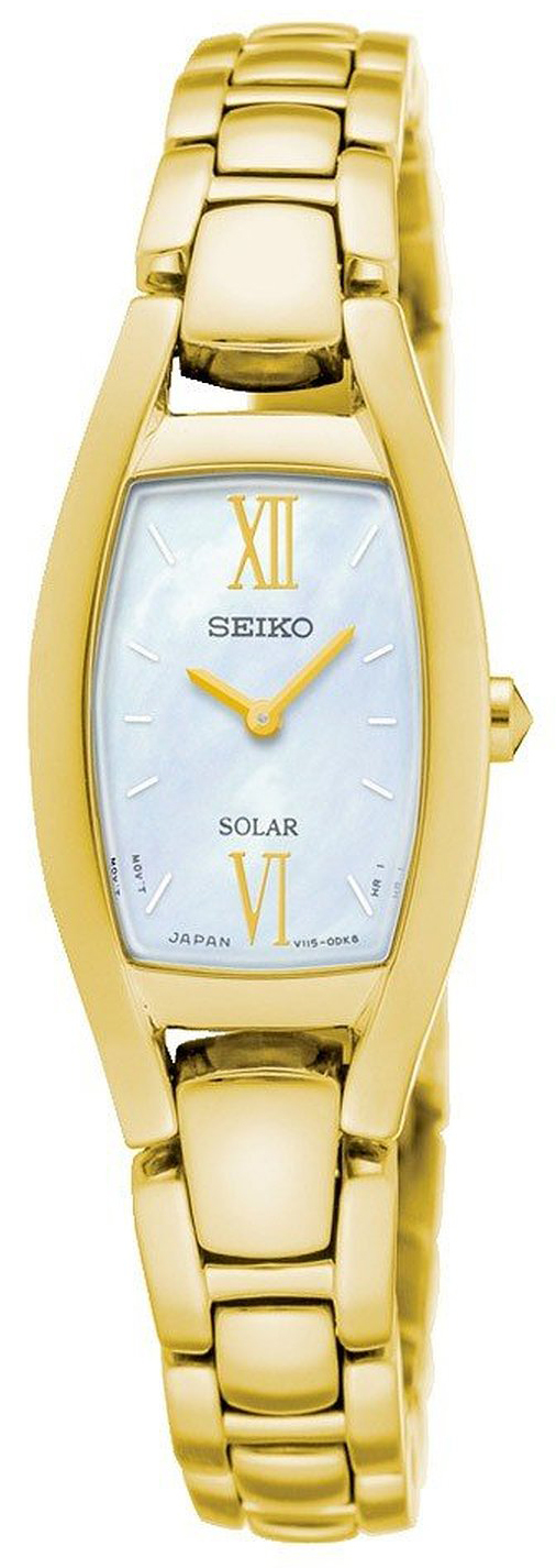 Seiko Solar Naisten kello SUP314P1 Valkoinen/Kullansävytetty teräs