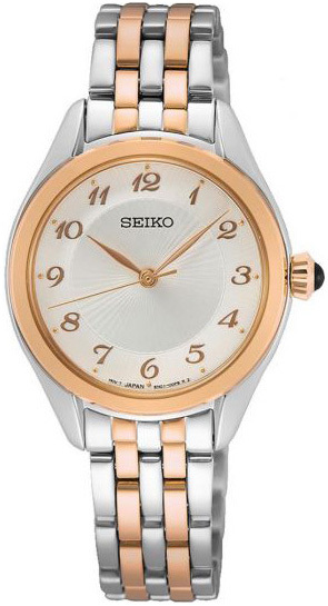 Seiko Naisten kello SUR382P1 Hopea/Punakultasävyinen Ø29 mm