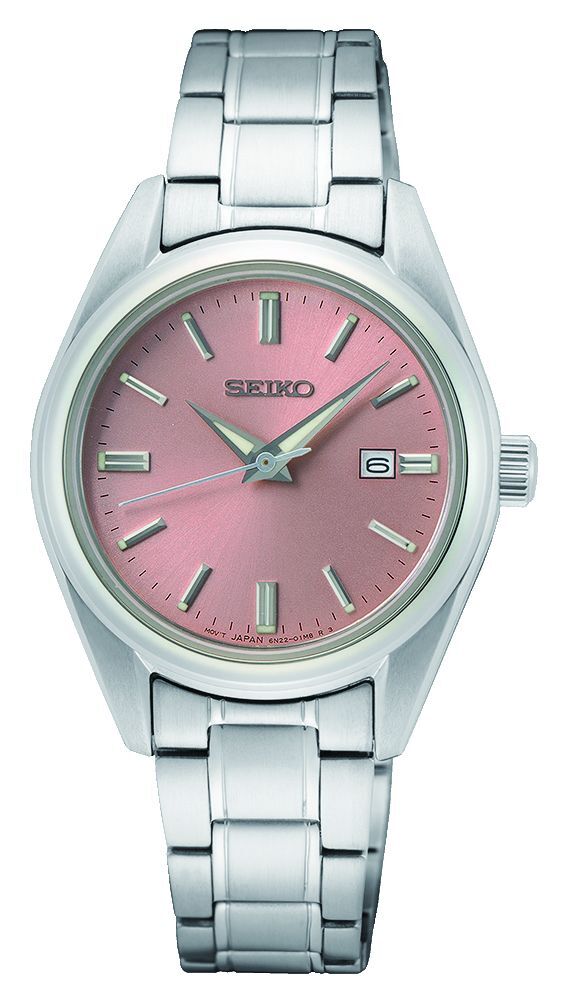 Seiko Naisten kello SUR529P1 Classic Pinkki/Teräs Ø30 mm