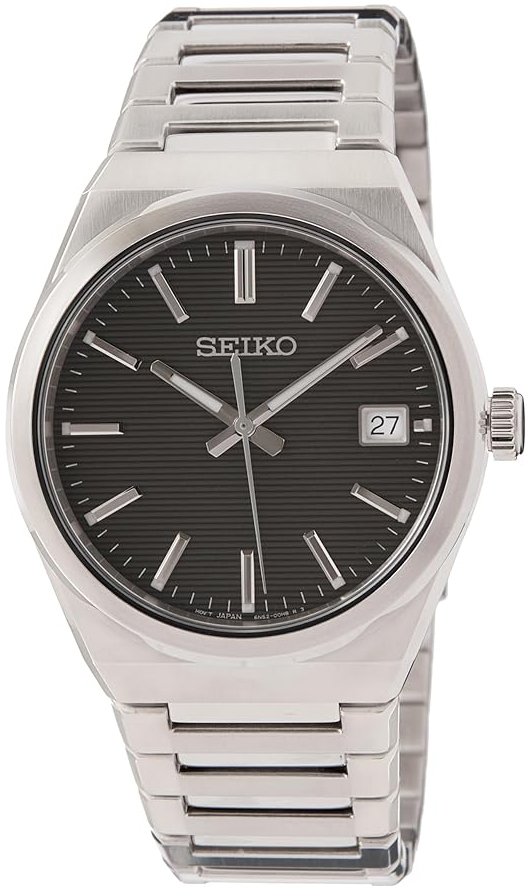 Seiko Miesten kello SUR557P1 Dress Musta/Teräs Ø38.9 mm