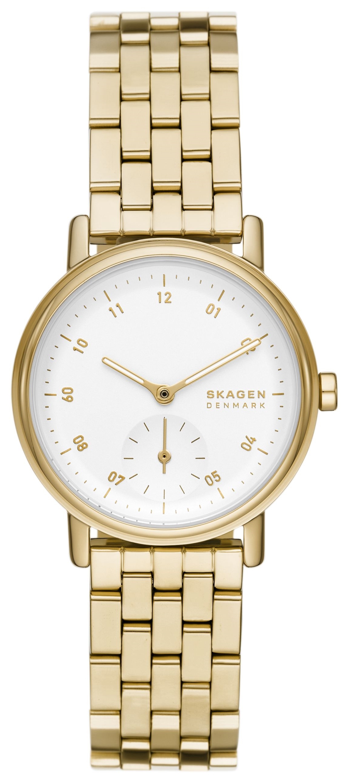 Skagen Naisten kello SKW3102 Kuppel Lille Valkoinen/Kullanvärinen