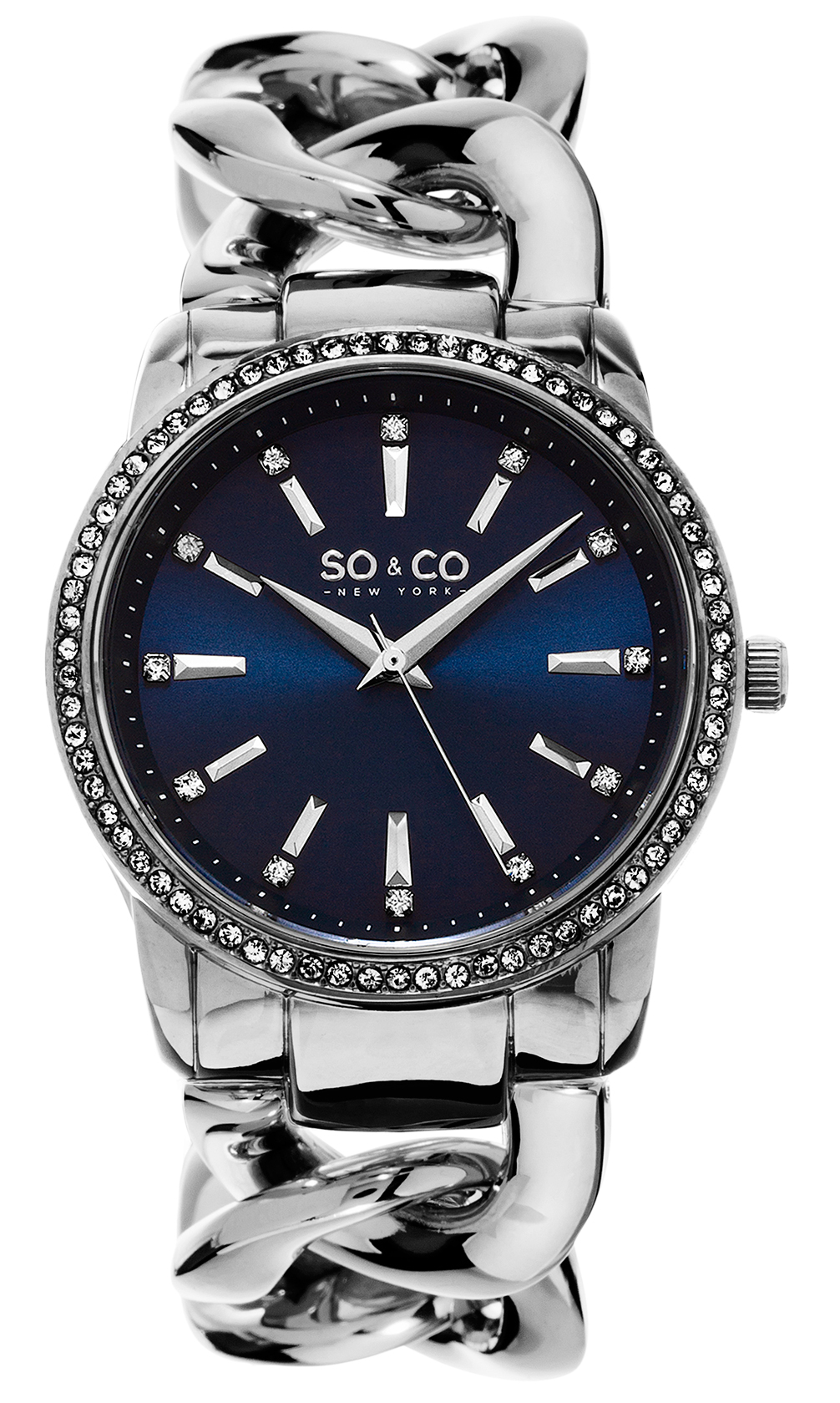 So & Co New York Naisten kello 5071.2 SoHo Sininen/Teräs Ø38 mm