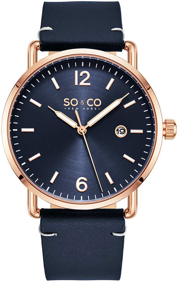 So & Co New York Miesten kello 5511.3 Madison Sininen/Nahka Ø38