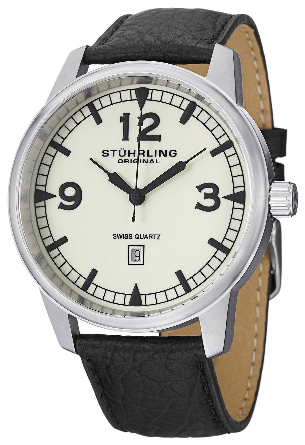 Stührling Original Miesten kello 1129Q.02 Vihreä/Nahka Ø48 mm