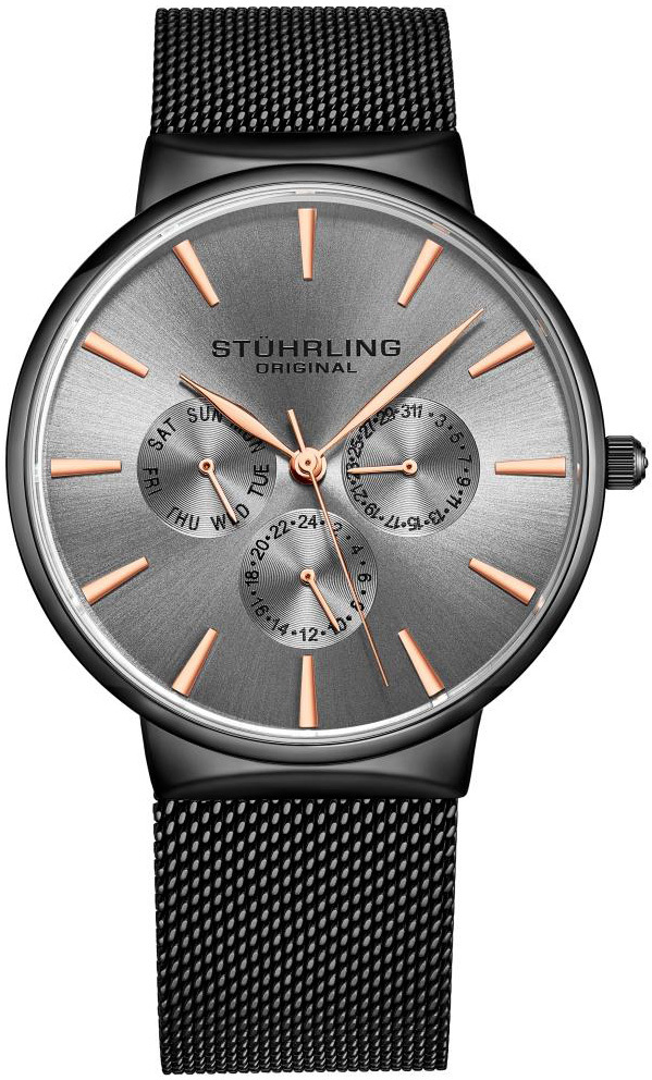 Stührling Original Monaco Miesten kello 3931.6 Harmaa/Teräs Ø39 mm