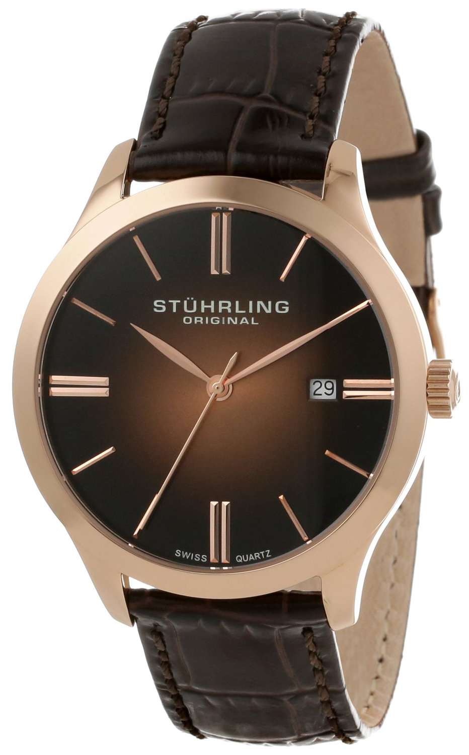 Stührling Original Miesten kello 490.3345K14 Kulta/Nahka Ø42 mm