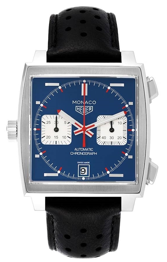 TAG Heuer Miesten kello CAW211P.FC6356 Monaco Sininen/Nahka