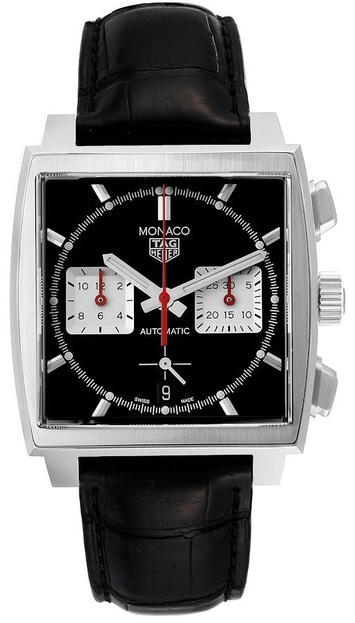 TAG Heuer Miesten kello CBL2113.FC6177 Monaco Musta/Nahka