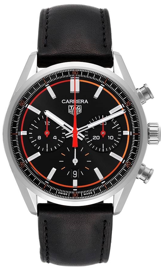 TAG Heuer Miesten kello CBN201C.FC6542 Carrera Musta/Nahka Ø42 mm