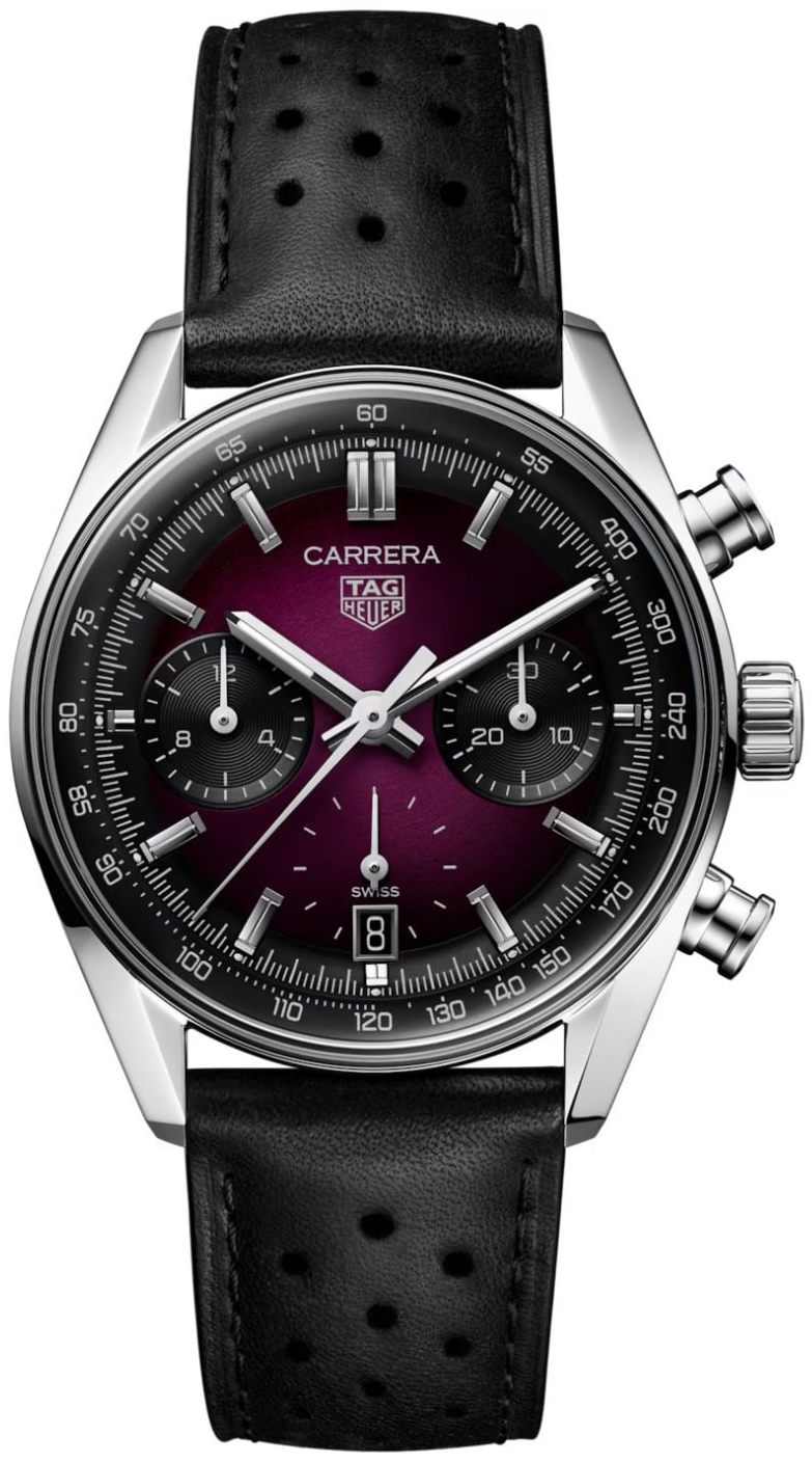 TAG Heuer Naisten kello CBS2219.FC6607 Carrera Punainen/Nahka Ø39 mm