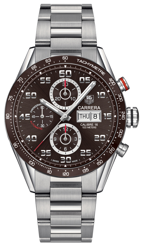 TAG Heuer Carrera Miesten kello CV2A1S.BA0799 Ruskea/Teräs Ø43 mm