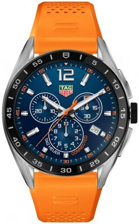 TAG Heuer Miesten kello SBR8A10.BT6265 Connected Sininen/Kumi Ø45 mm