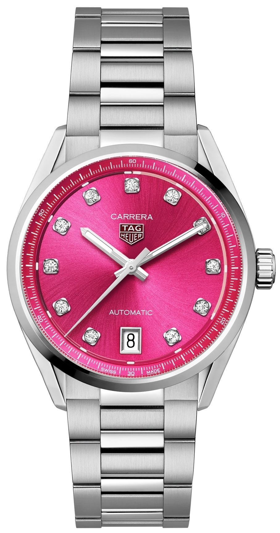 TAG Heuer Naisten kello WBN2318.BA0001 Carrera Pinkki/Teräs Ø36 mm