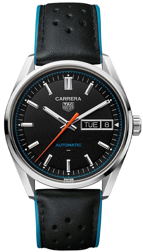 TAG Heuer Miesten kello WDA2110.FC6614 Carrera Musta/Nahka Ø41 mm