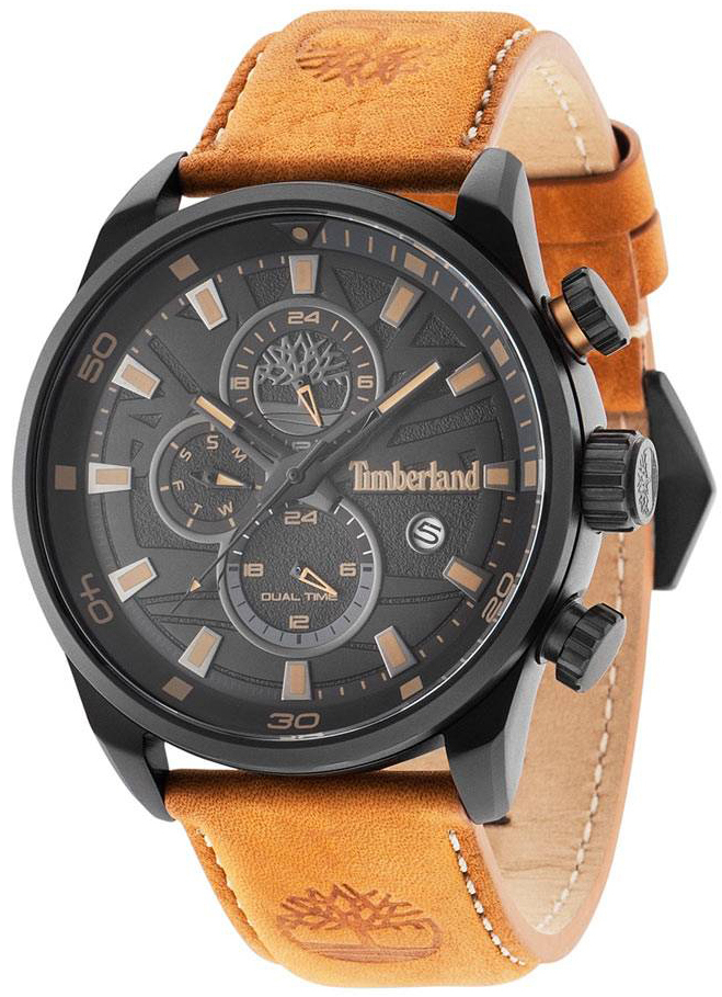 Timberland Miesten kello TBL14816JLB02 Henniker Harmaa/Nahka Ø46 mm