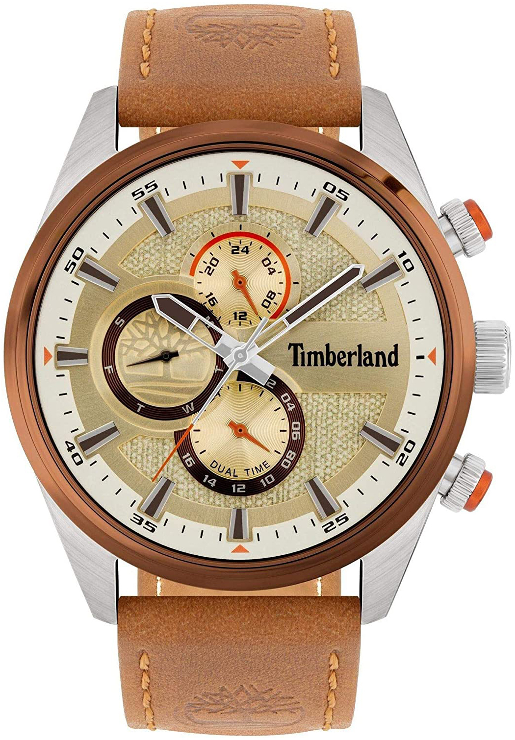 Timberland 99999 Miesten kello TBL15953JSTBN.04 Kullattu/Nahka Ø46 mm