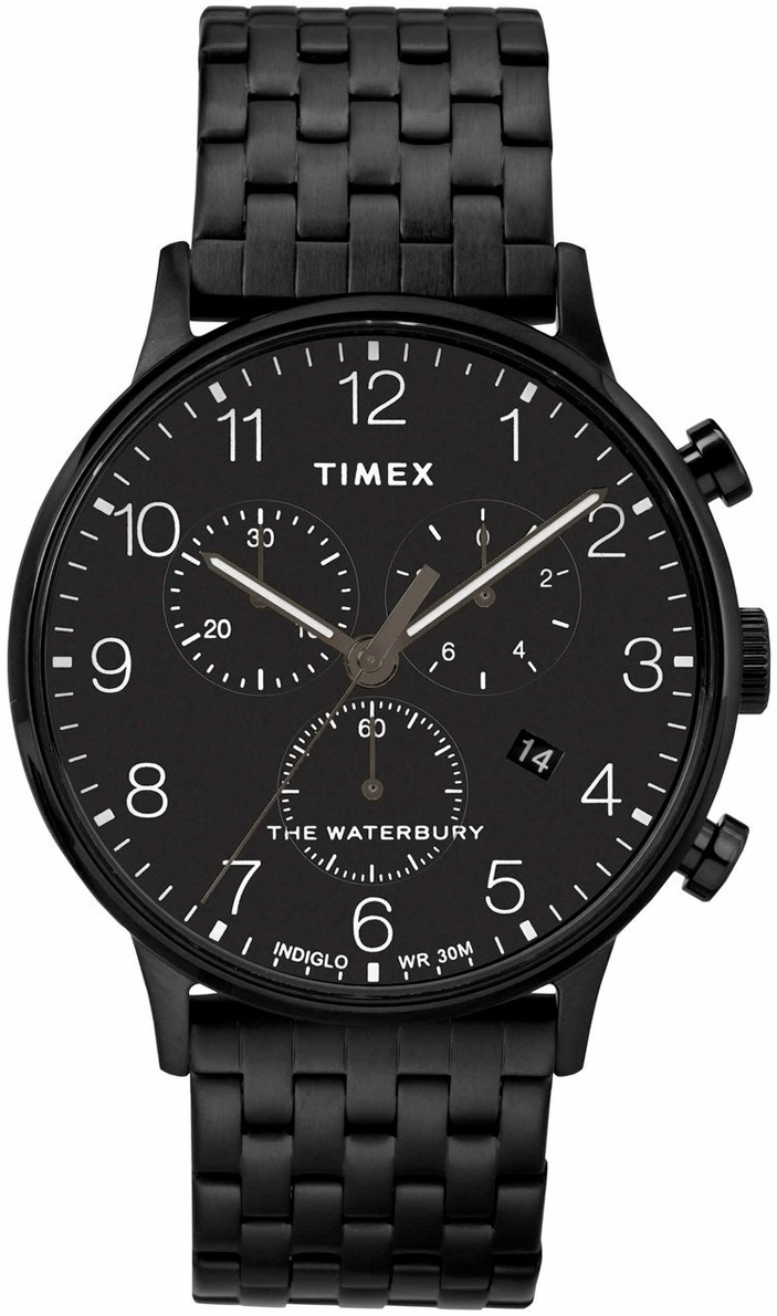 Timex Miesten kello TW2R72200 The Waterbury Musta/Teräs Ø40 mm