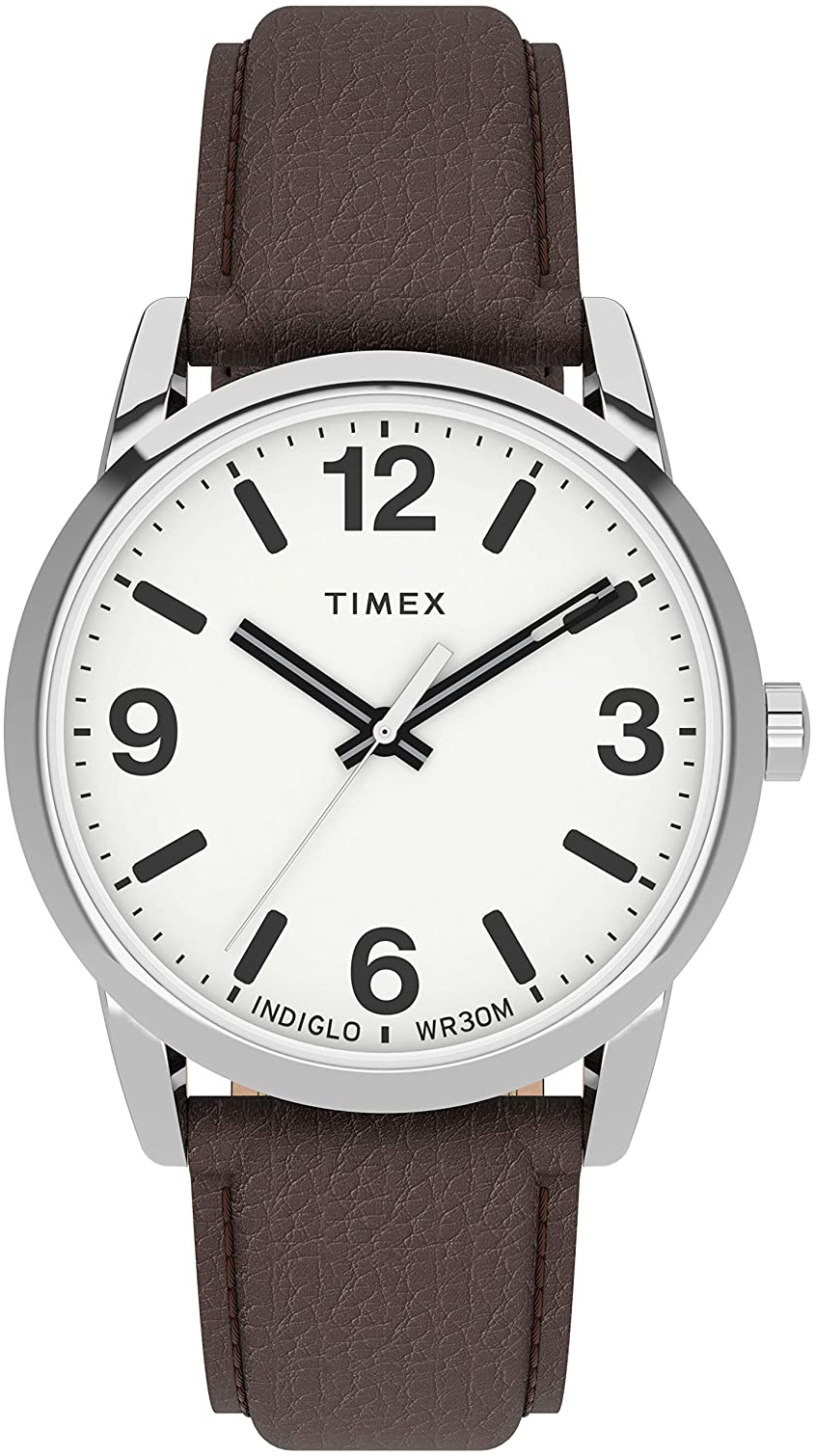 Timex Easy Reader Miesten kello TW2U71600 Valkoinen/Nahka Ø38 mm