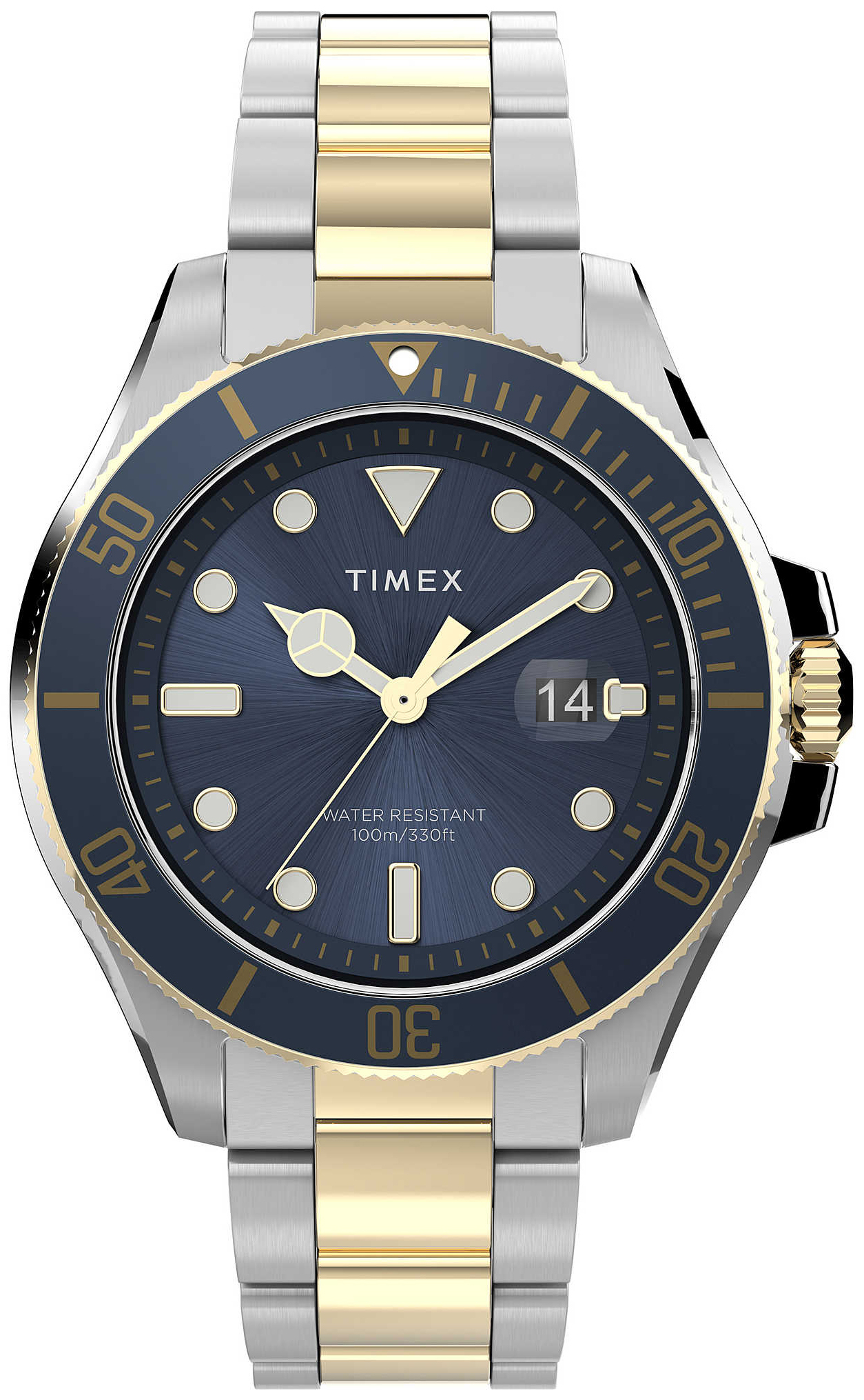 Timex TW2V42000 Harborside Sininen/Kullansävytetty teräs Ø43 mm