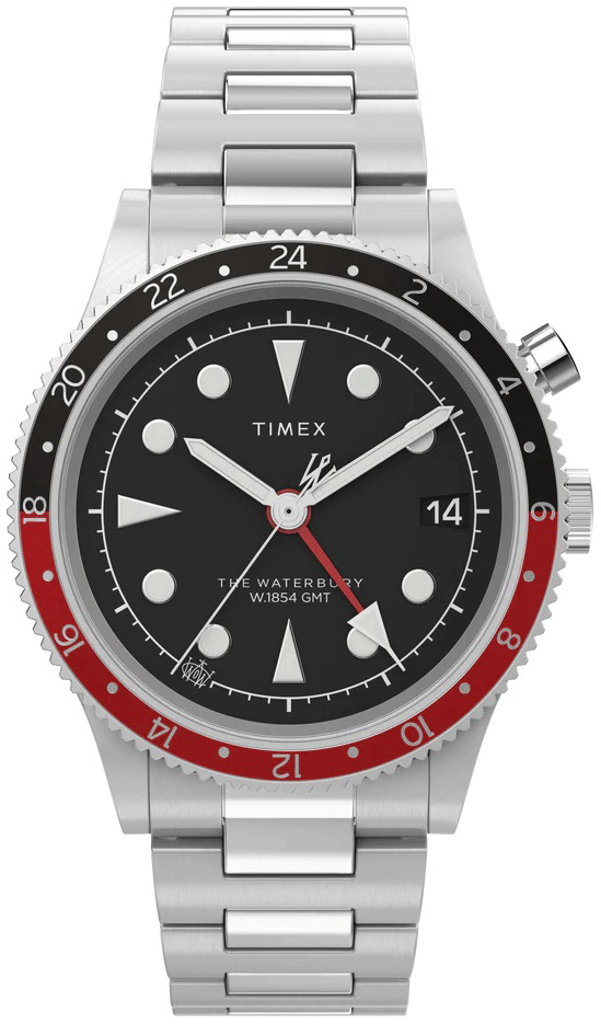 Timex Miesten kello TW2W22700 The Waterbury Musta/Teräs Ø39 mm