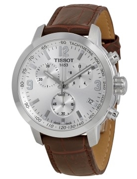 Tissot Seastar 1000 Miesten kello T055.417.16.037.00 Hopea/Nahka Ø42