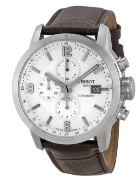 Tissot Miesten kello T055.427.16.017.00 PRC 200 Valkoinen/Nahka Ø44