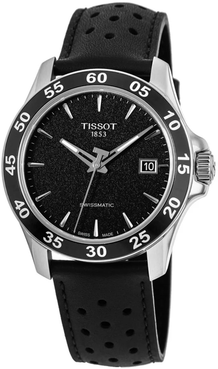 Tissot V8 Miesten kello T106.407.16.051.00 Musta/Nahka Ø42.5 mm