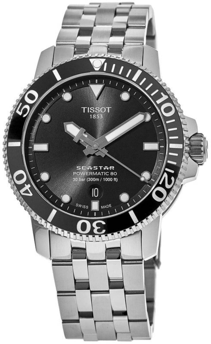 Tissot Miesten kello T120.407.11.051.00 Seastar 1000 Musta/Teräs