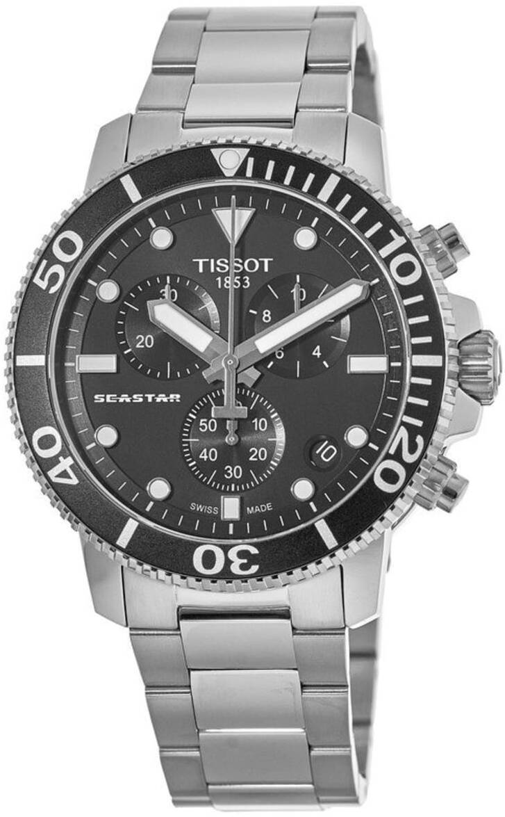 Tissot Miesten kello T120.417.11.051.00 Seastar 1000 Musta/Teräs